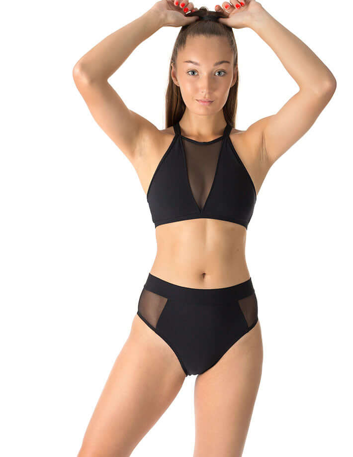 Mesh pole shorts Molly | Shorts | Color: black / mesh | Pole Shorts | Dragonfly Pole Dance Clothing and Bikram Hot Yoga Wear