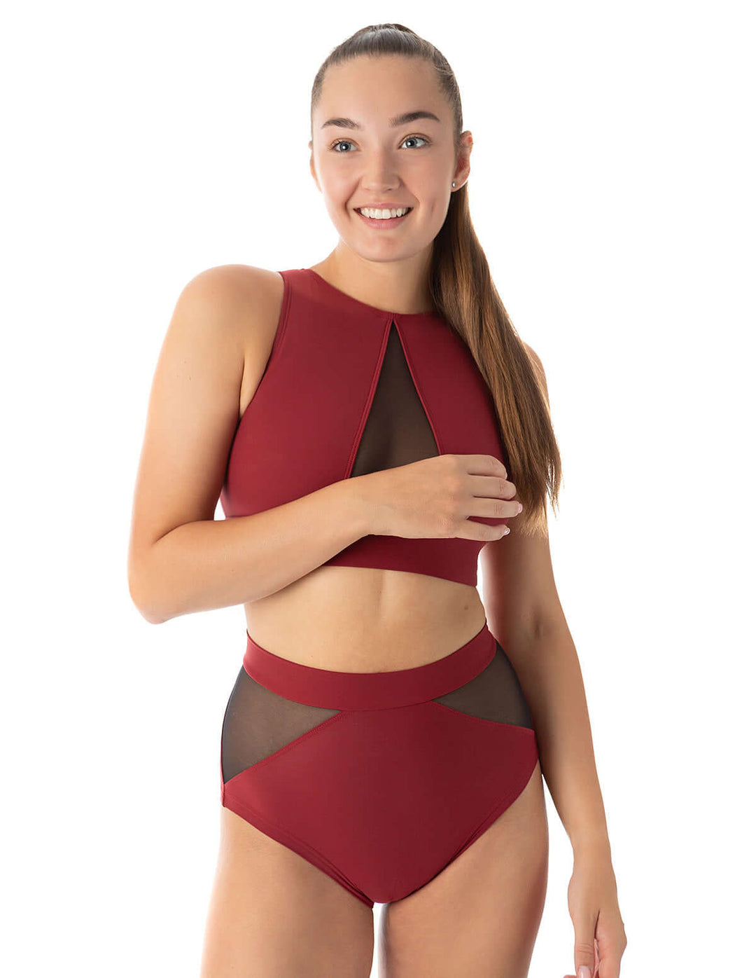 Mesh sports bra Rachel | Sports bra | Color: khaki / mesh | Women's sports bra | Dragonfly Pole Dance Clothes and Bikram Hot Yoga Outfit