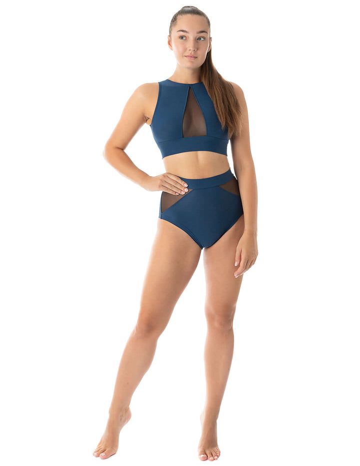 Mesh sports bra Rachel | Sports bra | Color: khaki / mesh | Women's sports bra | Dragonfly Pole Dance Clothes and Bikram Hot Yoga Outfit