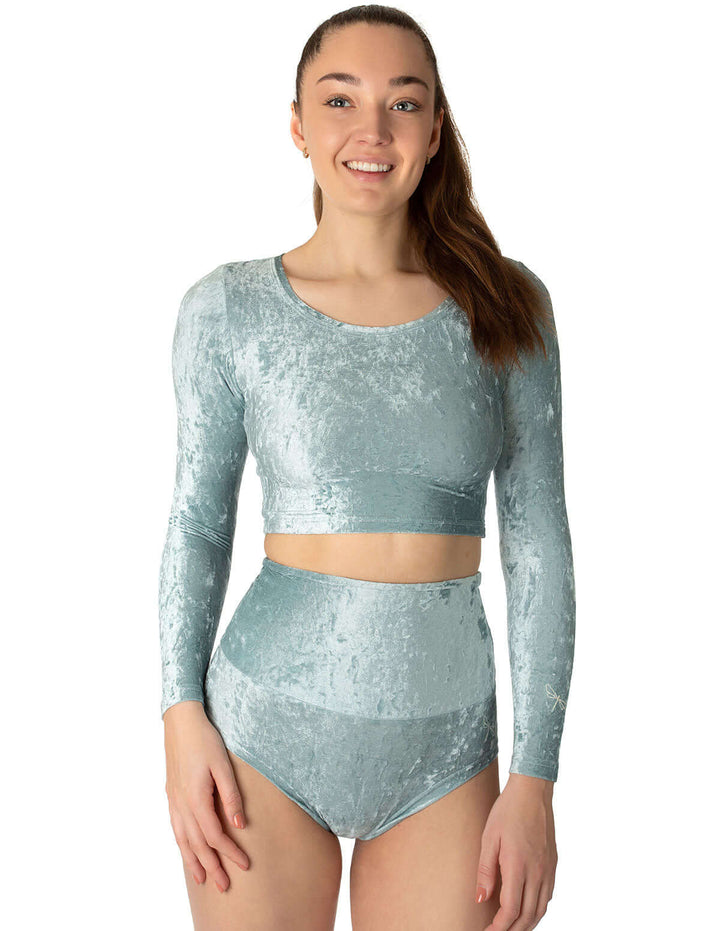 Velvet pole shorts Betty | Shorts | Color: frosty velvet | Pole Shorts | Dragonfly Pole Dance Clothing and Bikram Hot Yoga Wear