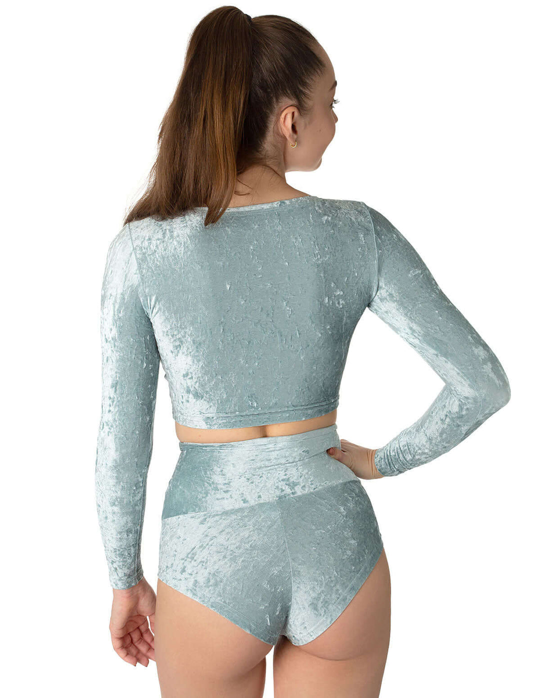 Velvet pole shorts Betty | Shorts | Color: emerald velvet | Pole Shorts | Dragonfly Pole Dance Clothing and Bikram Hot Yoga Wear