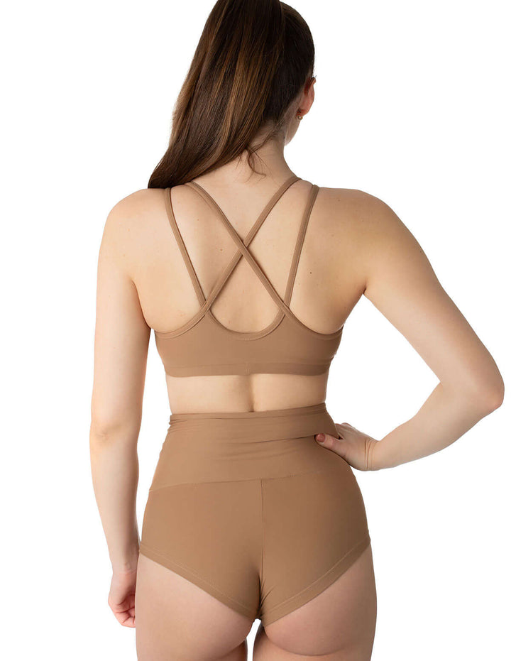 Pole dance shorts Betty | Shorts | Color: khaki | Pole Shorts | Dragonfly Pole Dance Clothing and Bikram Hot Yoga Wear