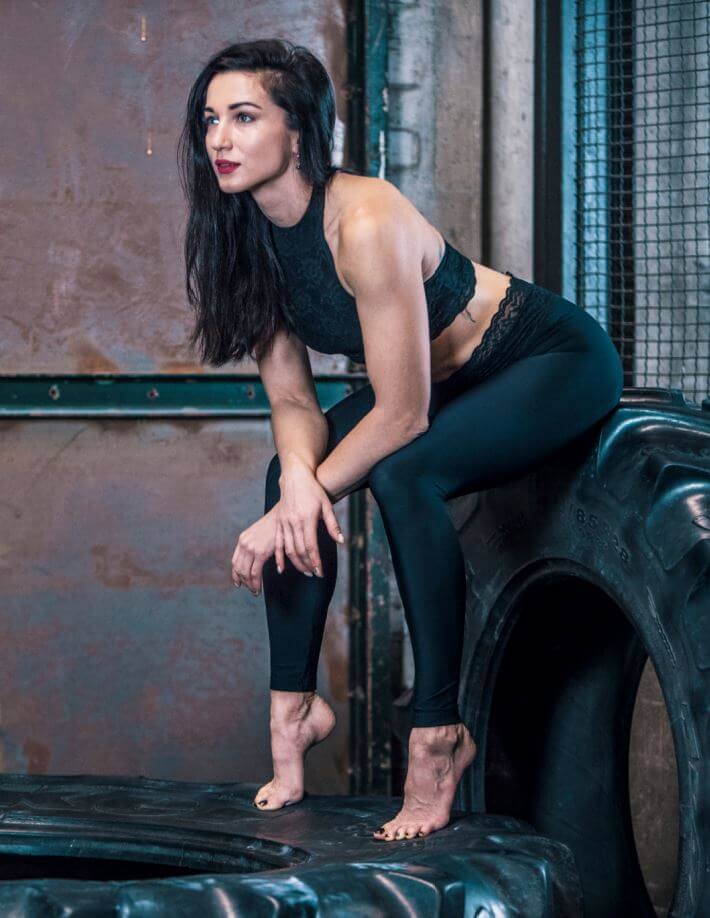 Lace leggings Adriana | Leggings | Color: black lace | Yoga Leggings | Dragonfly Pole Wear and Bikram Hot Yoga Clothes