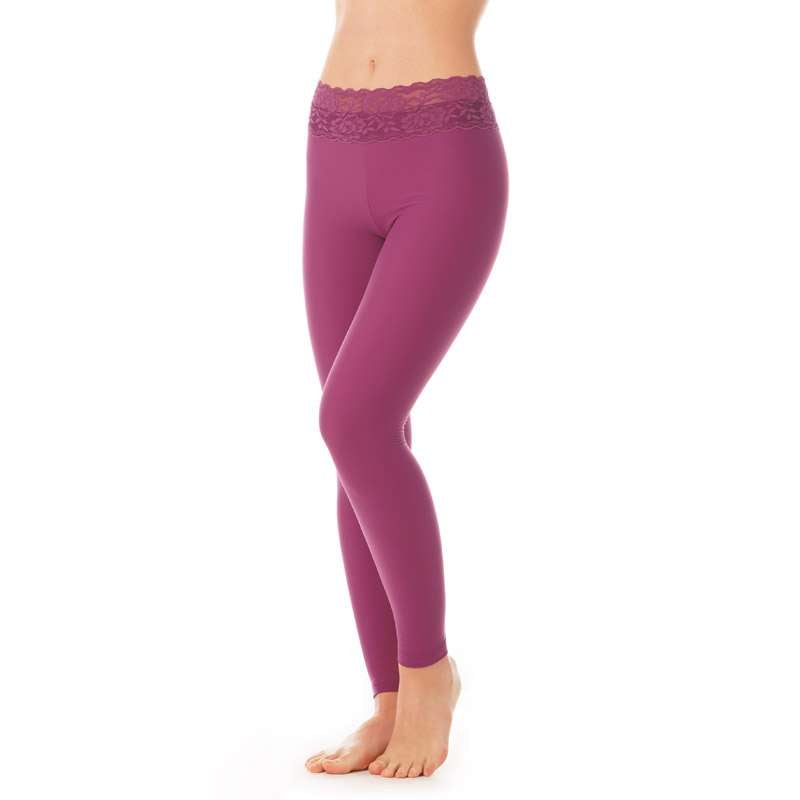 Lace leggings Adriana | Leggings | Color: violet lace | Yoga Leggings | Dragonfly Pole Wear and Bikram Hot Yoga Clothes