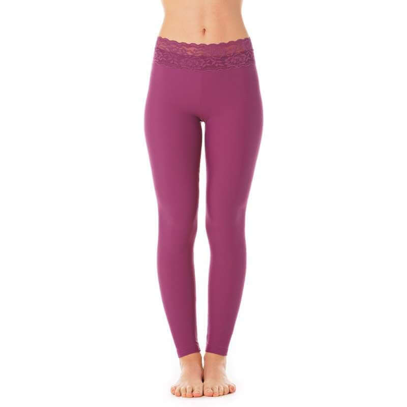 Lace leggings Adriana | Leggings | Color: violet lace | Yoga Leggings | Dragonfly Pole Wear and Bikram Hot Yoga Clothes