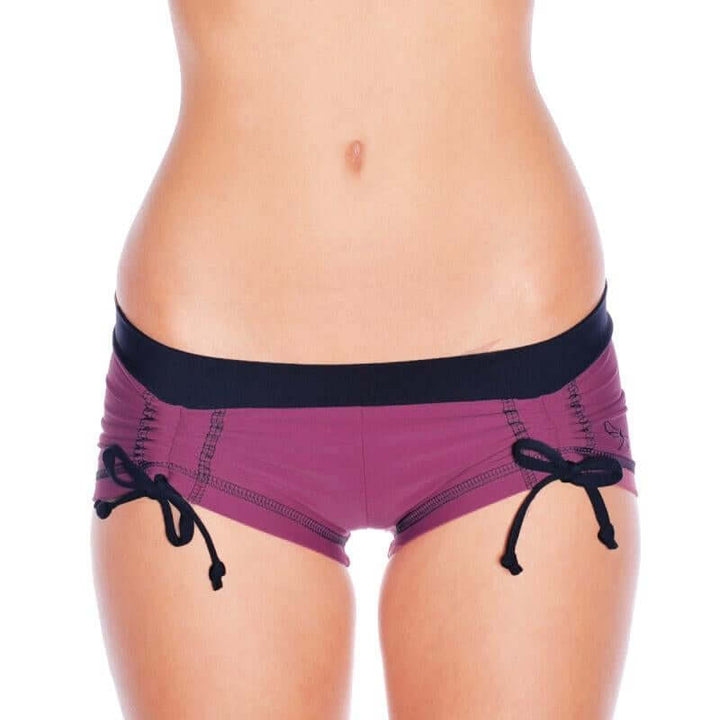 Pole fitness shorts Bella | Shorts | Color: ruby / black | Pole Shorts | Dragonfly Pole Dance Clothing and Bikram Hot Yoga Wear