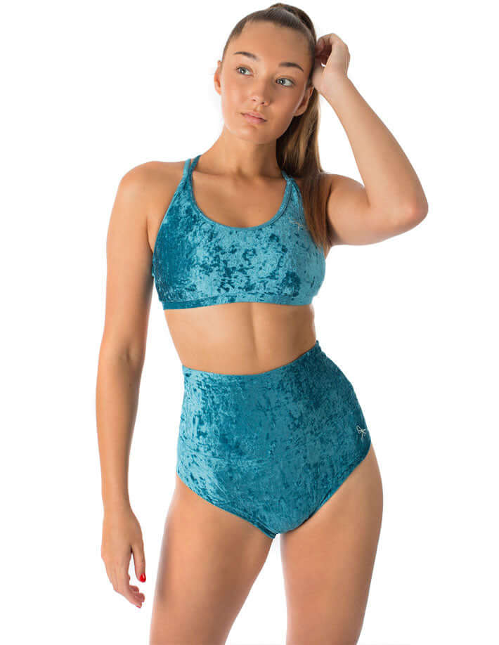 Velvet pole shorts Betty | Shorts | Color: turquoise velvet | Pole Shorts | Dragonfly Pole Dance Clothing and Bikram Hot Yoga Wear