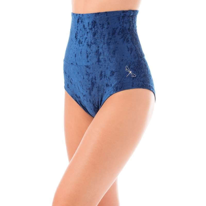 Velvet pole shorts Betty | Shorts | Color: blue velvet | Sametové pole dance kraťasy | Dragonfly Pole Dance Clothing and Bikram Hot Yoga Wear