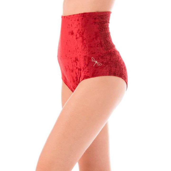 Velvet pole shorts Betty | Shorts | Color: red velvet | Pole Shorts | Dragonfly Pole Dance Clothing and Bikram Hot Yoga Wear