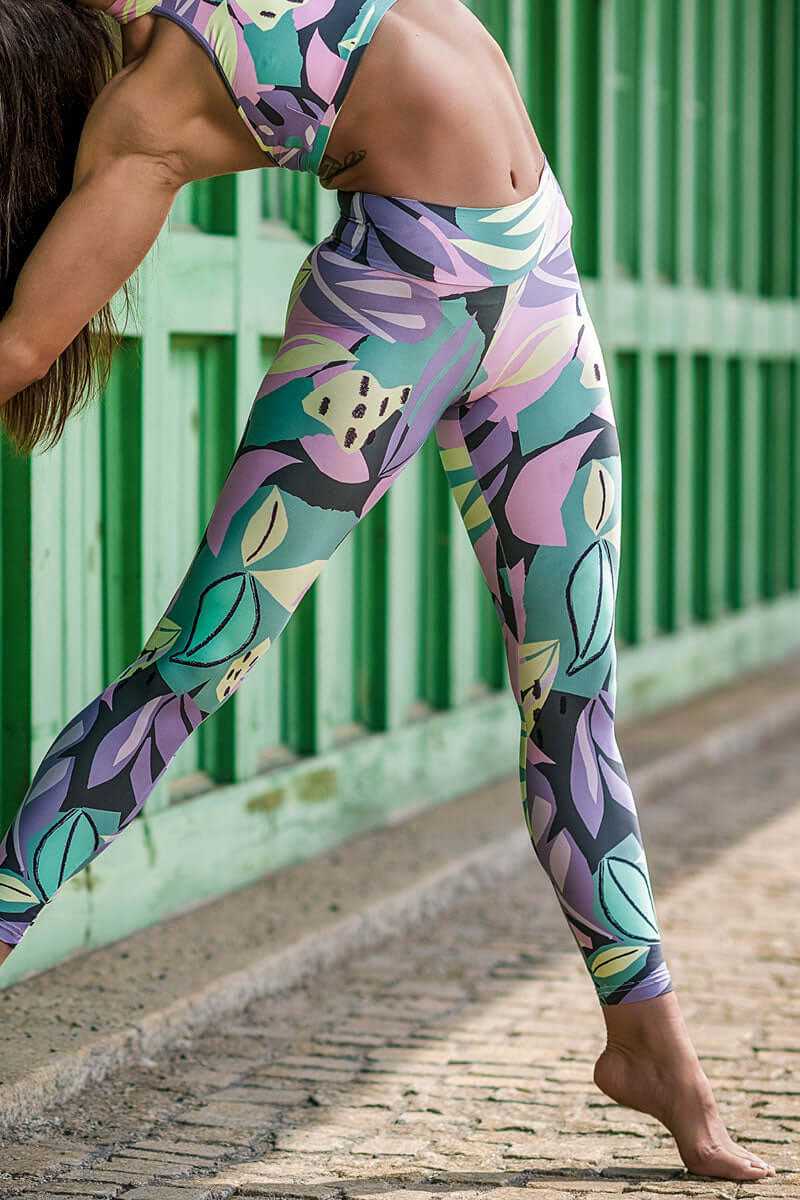 Adriana leggings Summer Vibes | Leggings | Color: Summer Vibes | Yoga Leggings | Dragonfly Pole Wear and Bikram Hot Yoga Clothes