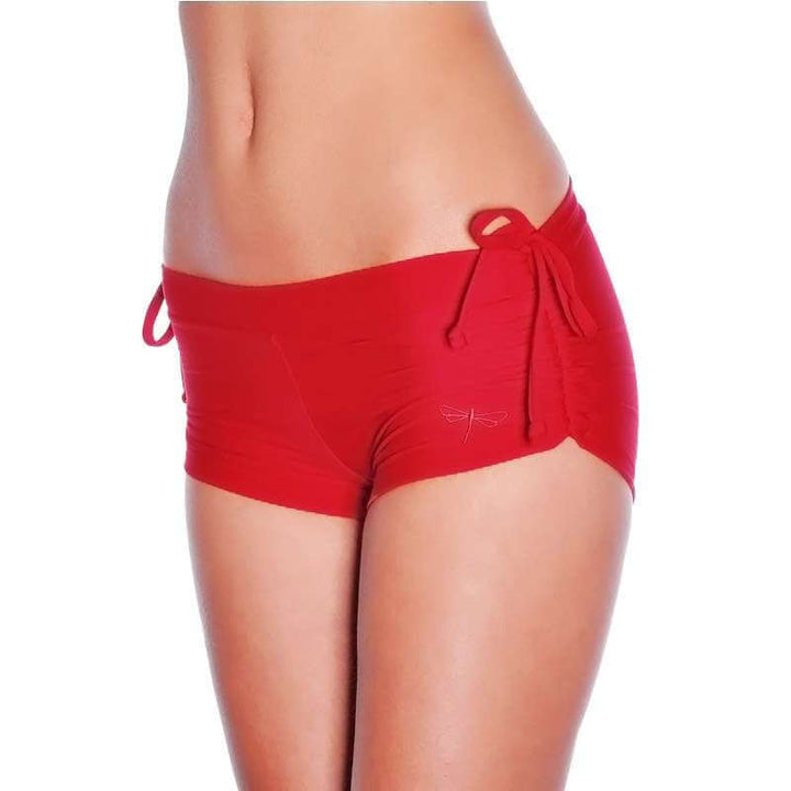 Bikram yoga shorts Michelle | Bikram yoga shorts, low rise yoga shorts | Color: red | Pole Shorts | Dragonfly Pole Dance Clothing and Bikram Hot Yoga Wear