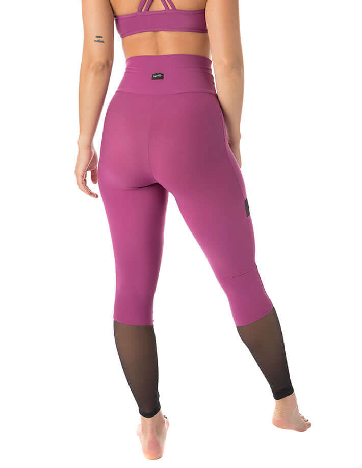 Mesh leggings Barbara | Leggings | Color: petrol / mesh | Yoga Leggings | Legging en tulle à taille haute | Mesh leggings | Legíny s tylem | Leggings mit Netz
