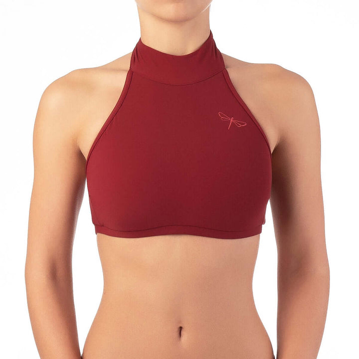 Halter sports bra Lisette | Neckholder Sport-BH | Color: petrol | Women's sports bra | Dragonfly Pole Dance Clothes and Bikram Hot Yoga Outfit