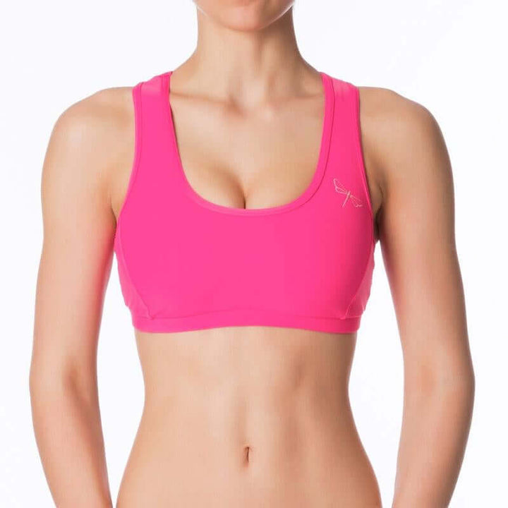 Sporty bra | Sports bra | Color: red | Women's sports bra | Dragonfly Pole Dance Clothes and Bikram Hot Yoga Outfit