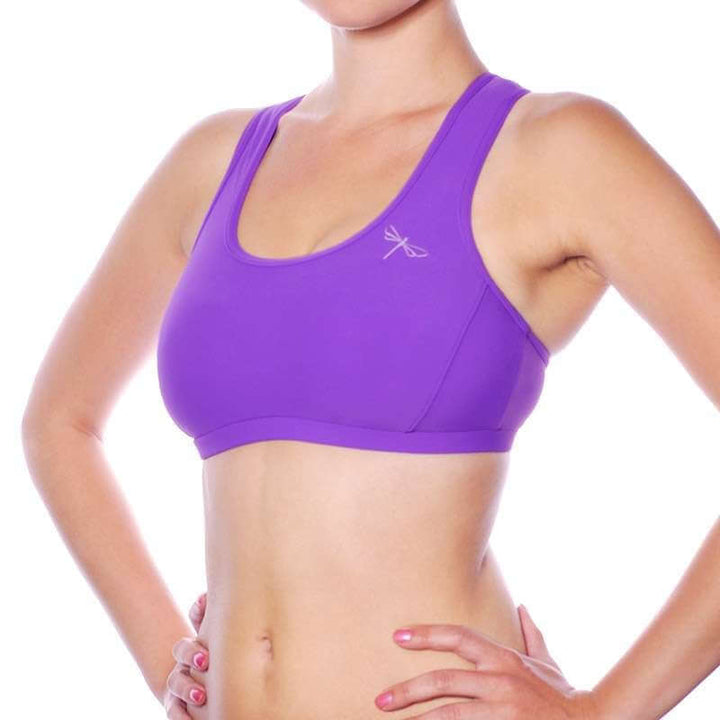 Sporty bra | Sports bra | Color: violet | Women's sports bra | Dragonfly Pole Dance Clothes and Bikram Hot Yoga Outfit