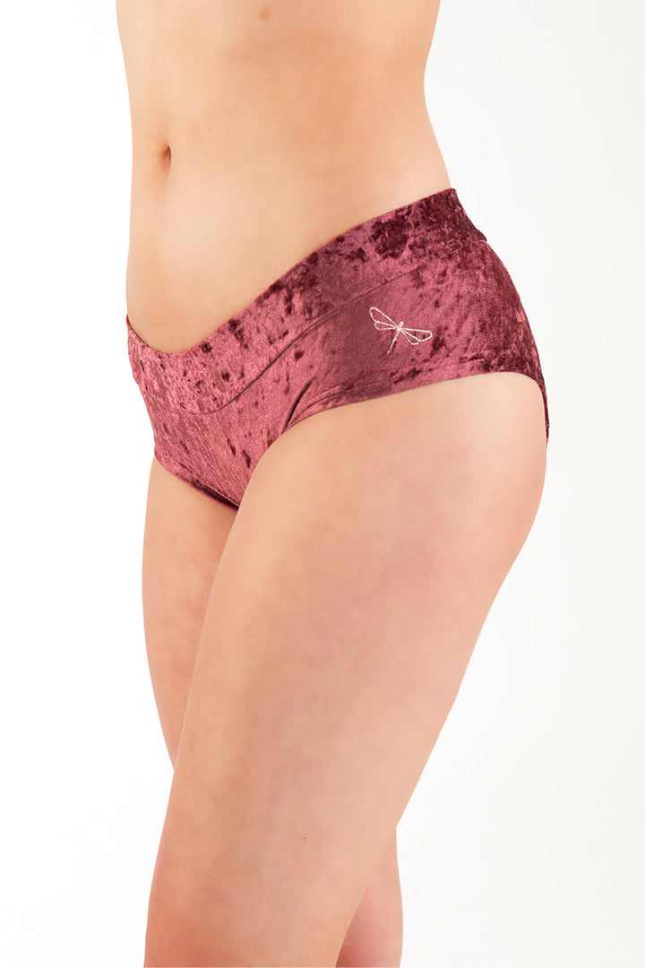 Hot pants velvet Shorts Dragonfly XS amaranth velvet