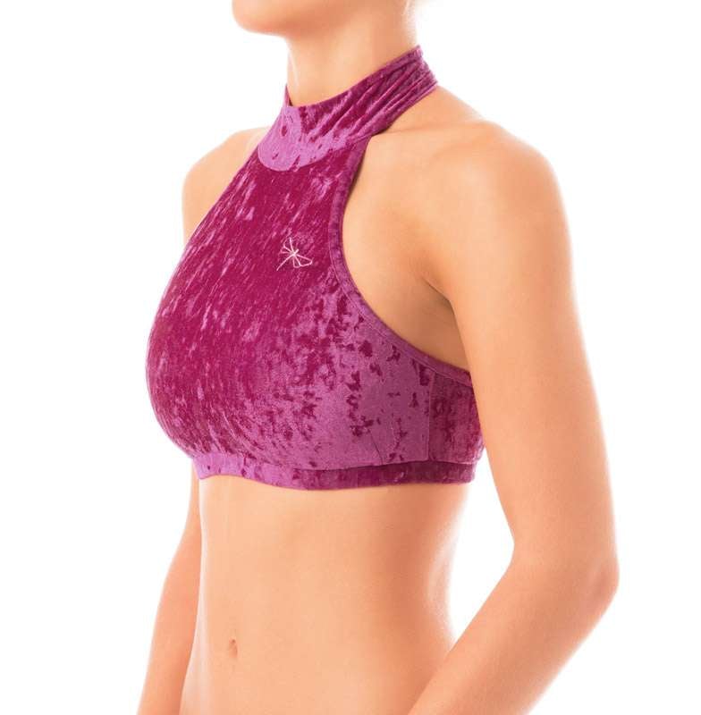 Lisette top velvet Sports bra Dragonfly XS ruby velvet