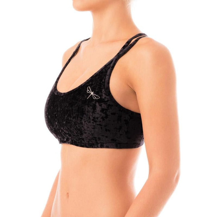 Nicole top velvet Sports bra Dragonfly XS black velvet