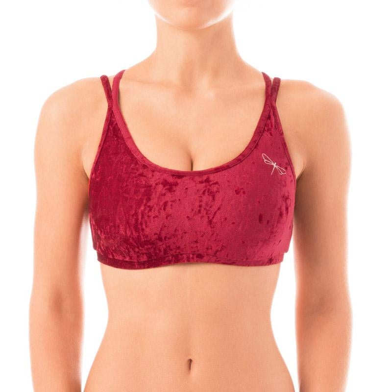 Nicole top velvet Sports bra Dragonfly XS red velvet