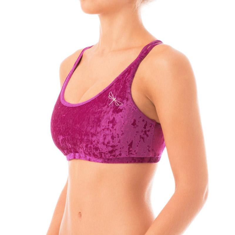 Nicole top velvet Sports bra Dragonfly XS ruby velvet