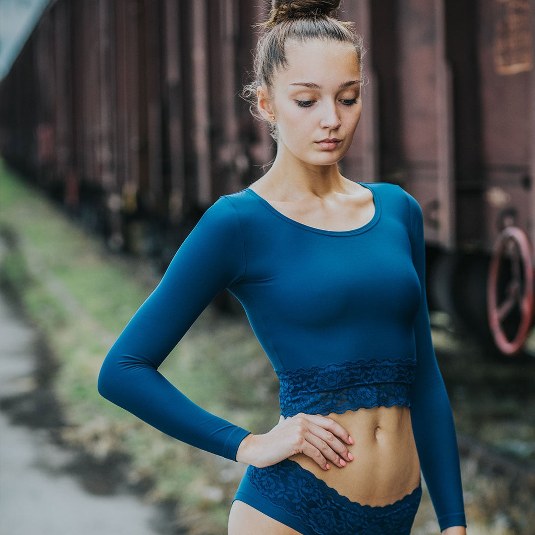 Pavi crop lace Crop Top Dragonfly